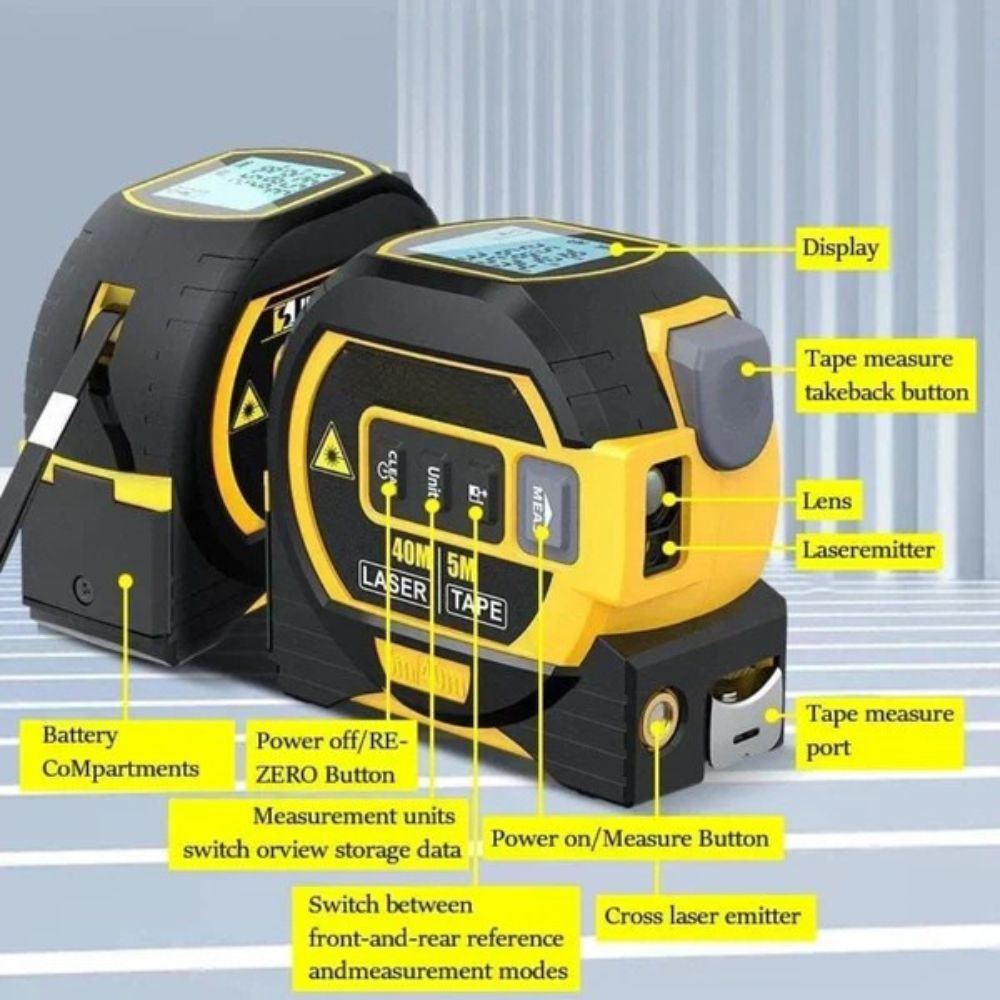 3-in-1 Laser Tape Measure