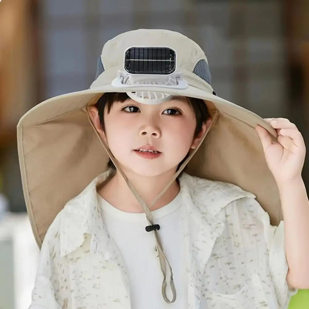 Kids' Adjustable Cooling Fan Hat