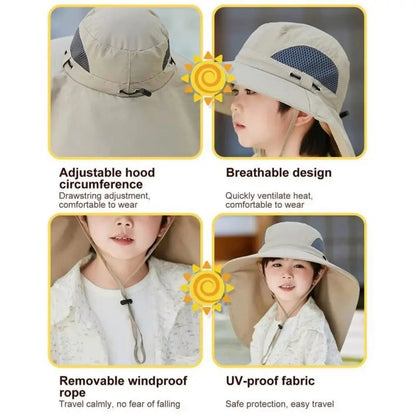 Kids' Adjustable Cooling Fan Hat