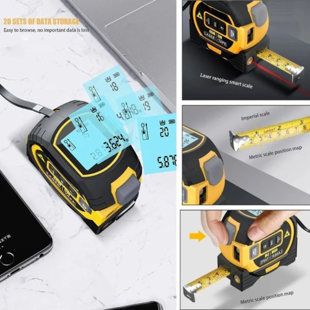 3-in-1 Laser Tape Measure