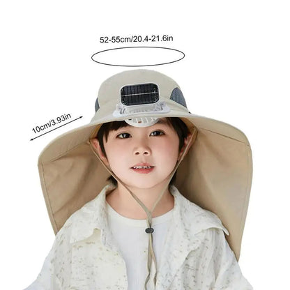 Kids' Adjustable Cooling Fan Hat
