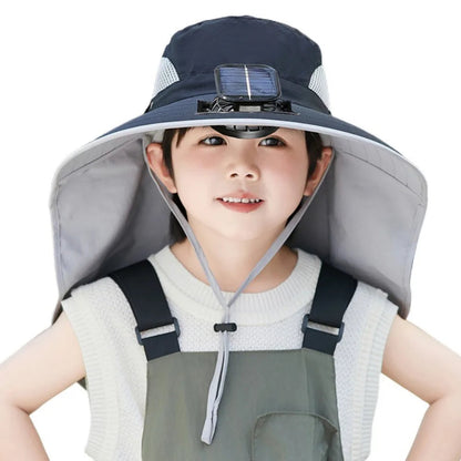 Kids' Adjustable Cooling Fan Hat