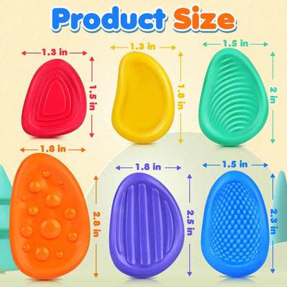 6-Piece Silicone Sensory Stone Set