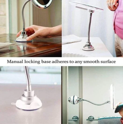 LED 10x Magnifying Flexible Mirror