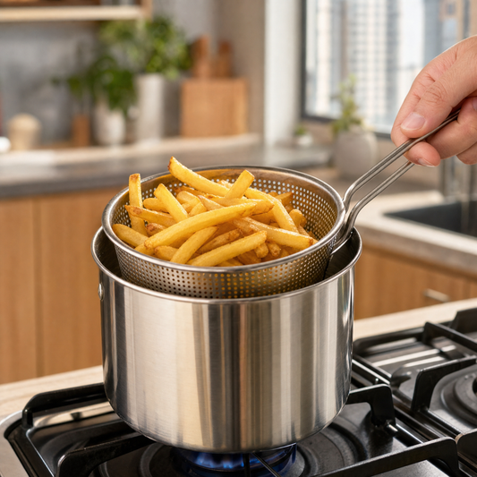 1200ml Deep Fryer Pot with Strainer