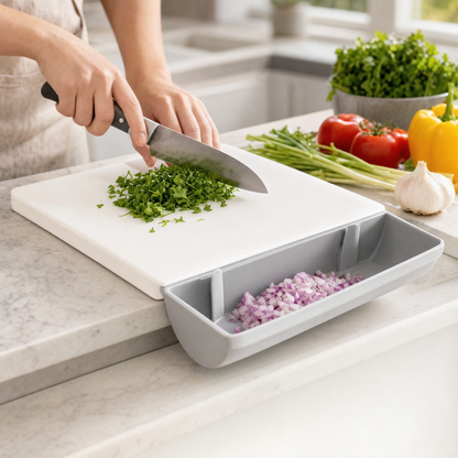 2-in-1 Cutting Board with Tray