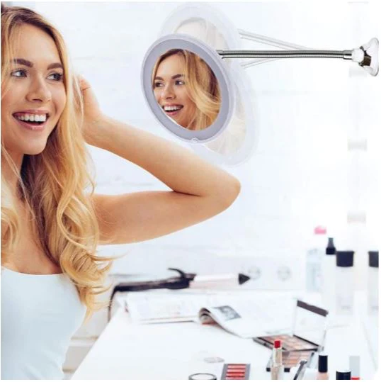 LED 10x Magnifying Flexible Mirror